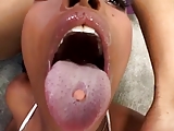 Chocolate girls thereesome fuck and swallow semen