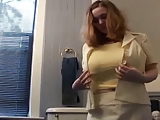 Busty Blonde Bathroom Solo