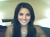 cute brunete on webcam