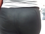 fat ass with leggings and thong 2