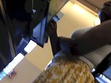 Ghetto black girl upskirt voyeur in supermarket