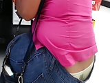 Fat Booty Tight Jeans Bent Over - Candid