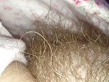 pull down her jammies revealing her soft hairy pussy mound