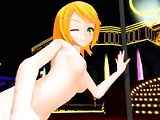  MMD Rin Strip Pole Dance