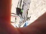 on the beach, mini panties