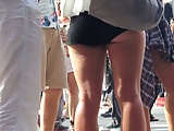 Short Shorts- Dancing teen butt cheeks