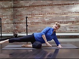 Mature woman works out in fast motion