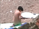 Skinny teen at the beach