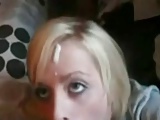 Ex gf sucks cock and gets a facial