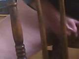 Rubbing her clit riding a BBDildo. Hidden camera