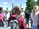 Crazy blonde chick susanne naked on public streets