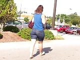 Hot Milf Ass Tight Jean Shorts..