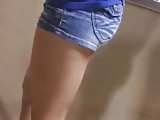 Tight little teen ass in jean shorts