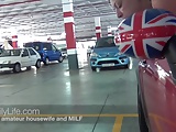 blowjob in the shoppingcenter with real amateur couple