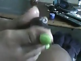 Black girl green toes footjob 