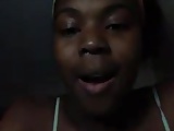 Black chick loves watching me cum on skype