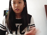 Cute Chinese teen girl self spanking !