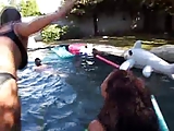bbw making love beside the pool ...Ginger