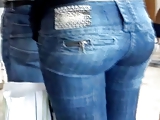 Sexy butt in tight jeans