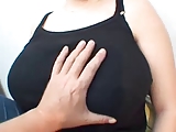 chubby woman with big tits masturbting with fingers