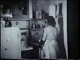 Vintage honey fucked by door to door salesman in kitchen