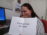 Fatty fucks in the office floor 