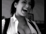 Bitch shows tits