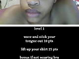 Hot ebony plays dare game on omegle