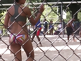 Incredible Latina  Ass Playing Volleyball