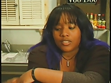 black fat woman in interraccial action