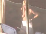 Vegas Blonde Topless Voyeur in Window