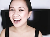 Pretty little asian girl being bad