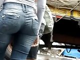 asses waiting for the bus