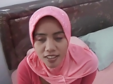Hijab amateur blowjob and fuck