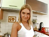 Horny Russian Guy almost impregnates his Wife in Kitchen 