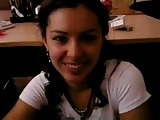 Beautiful russian gitrl. BJ in the office. Oral creampie