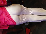 Black Milf booty in white pants