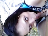 Amateur outdoor blowjob