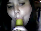 girl from US deepthroats a banana on chat roulette hot