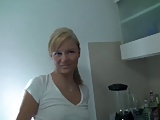 Beautiful blonde fucked in the kitchen