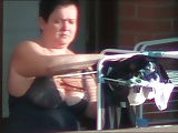 Big Tit Neighbor on balcony