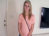 Shy Long haired girl gets so Damn Wet during Audition