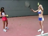 Girls in Love - Katie and Sabrine in Lesbian Tennis Lesson