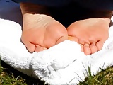 Hot girl, candid feet