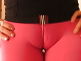 Huge Cameltoe Pussy Teen Workign Out! Round Ass Slut!