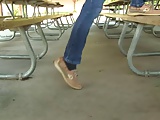 Jessi in boots, Sperrys, ballet flats messing around dancing