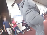 Curvy Indian lady in tight grey sweats!