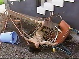 Japanese woman gets covered in garbage