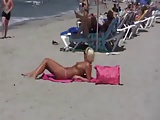 German blond Amateur on Public Beach