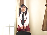 FUJIKI Lemon take off her school uniform